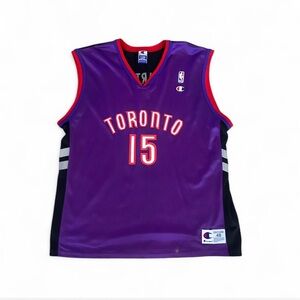 Vintage 90s Purple Vince Carter #15 Champion Toronto Raptors Jersey Men’s SZ XL